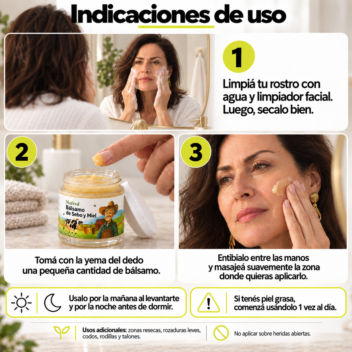 Balsamo de Sebo y Miel — Hidratacion Facial y Corporal Natural