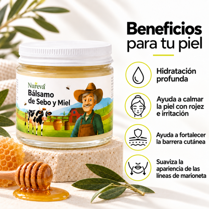 Balsamo de Sebo y Miel — Hidratacion Facial y Corporal Natural
